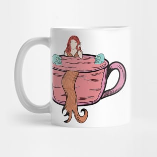 Mermaid in a cup with skulls Mug